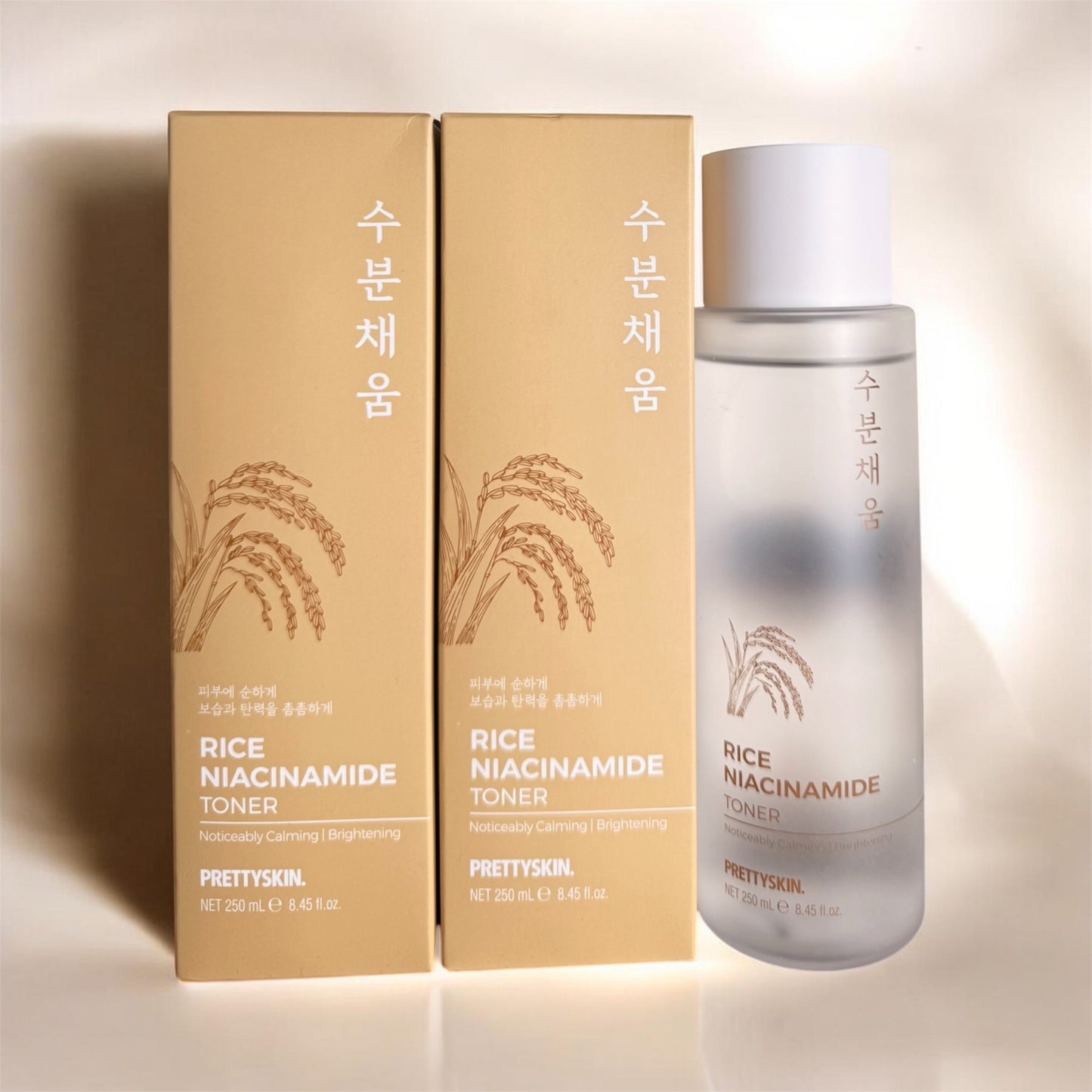 Prettyskin Rice & Niacinamide Face Toner for Soothing Redness Calming & Skin Brightening Alcohol-Free Radiant Complexion