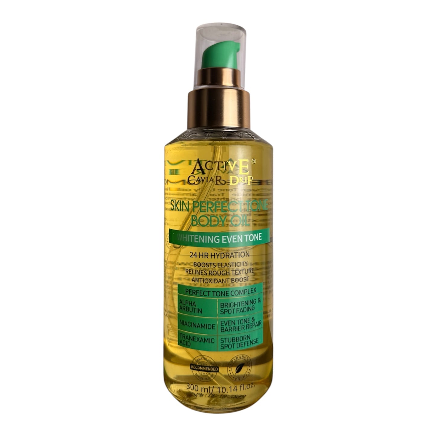 Active Caviar Drip Brightening and Restore Booster Skin Perfection Body Oil 300ml Firming Repair Fades Discoloration for Radiant Skin
