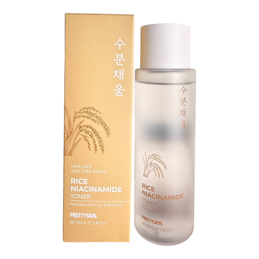 Prettyskin Rice & Niacinamide Face Toner for Soothing Redness Calming & Skin Brightening Alcohol-Free Radiant Complexion