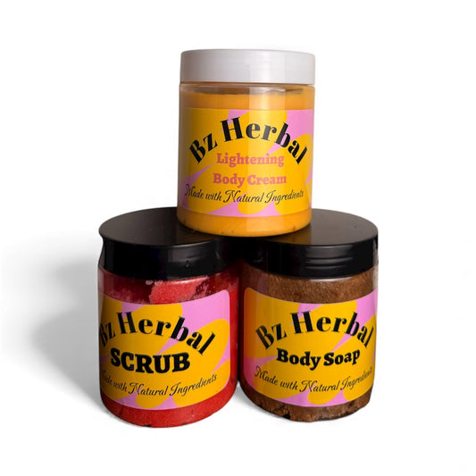 Bare Zen Skin brightening and lightening clear set for damaged skin and post pregnancy darkening