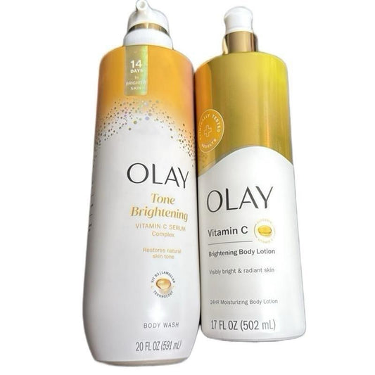 Olay Vitamin C body brightening lotion and wash set