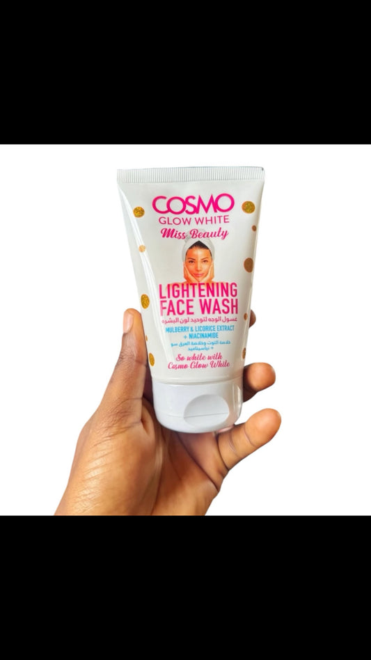 Cosmo Glow white miss beauty face lightening wash with licorice and niacinamide