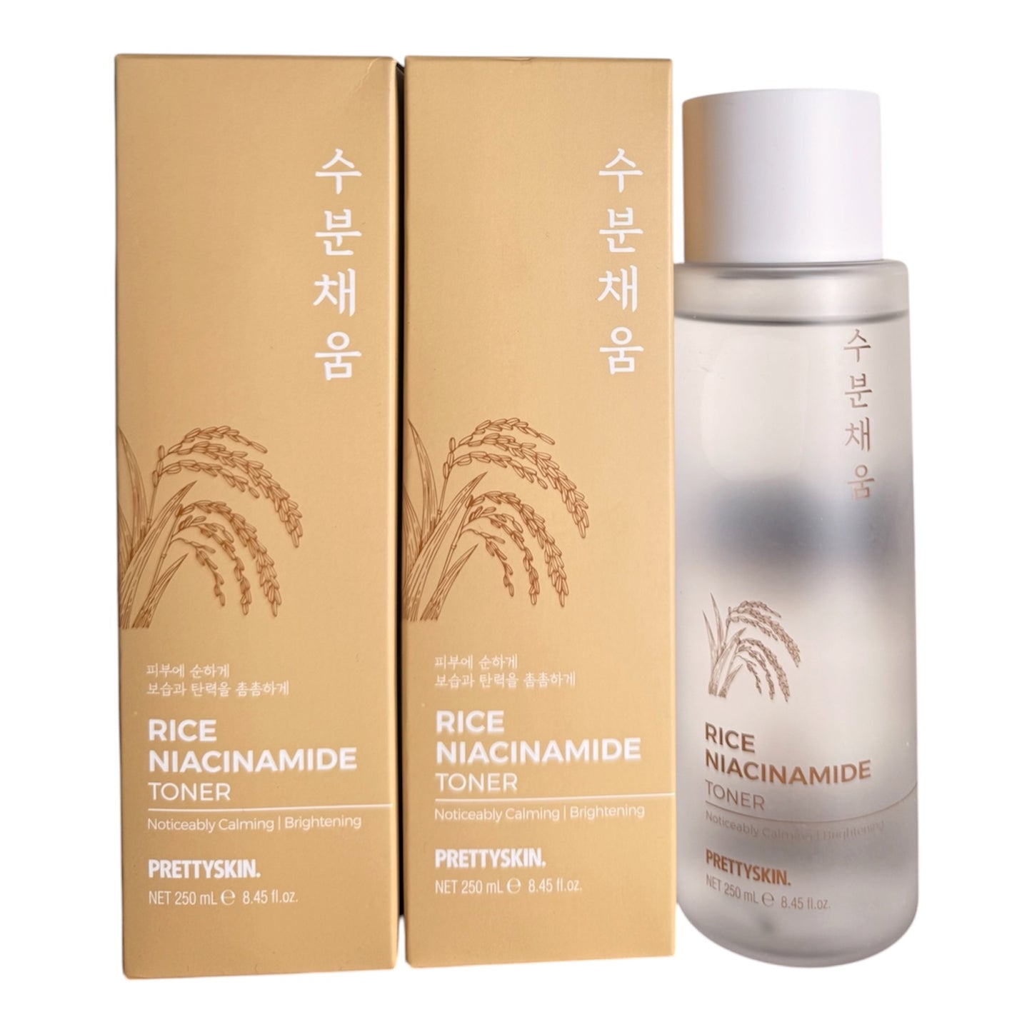Prettyskin Rice & Niacinamide Face Toner for Soothing Redness Calming & Skin Brightening Alcohol-Free Radiant Complexion