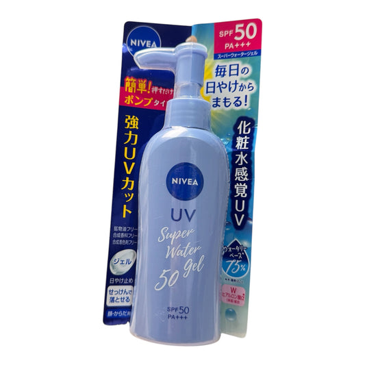 Nivea UV Super Water 50 Gel Sunscreen SPF50 PA++++ for Daily Use with 73% Water Feel Lightweight Protection Authentic