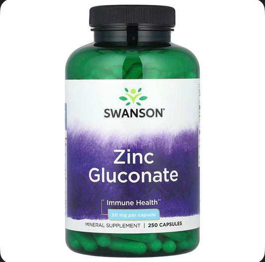 Swanson Zinc Gluconate supplements 50mg for severe acne breakouts