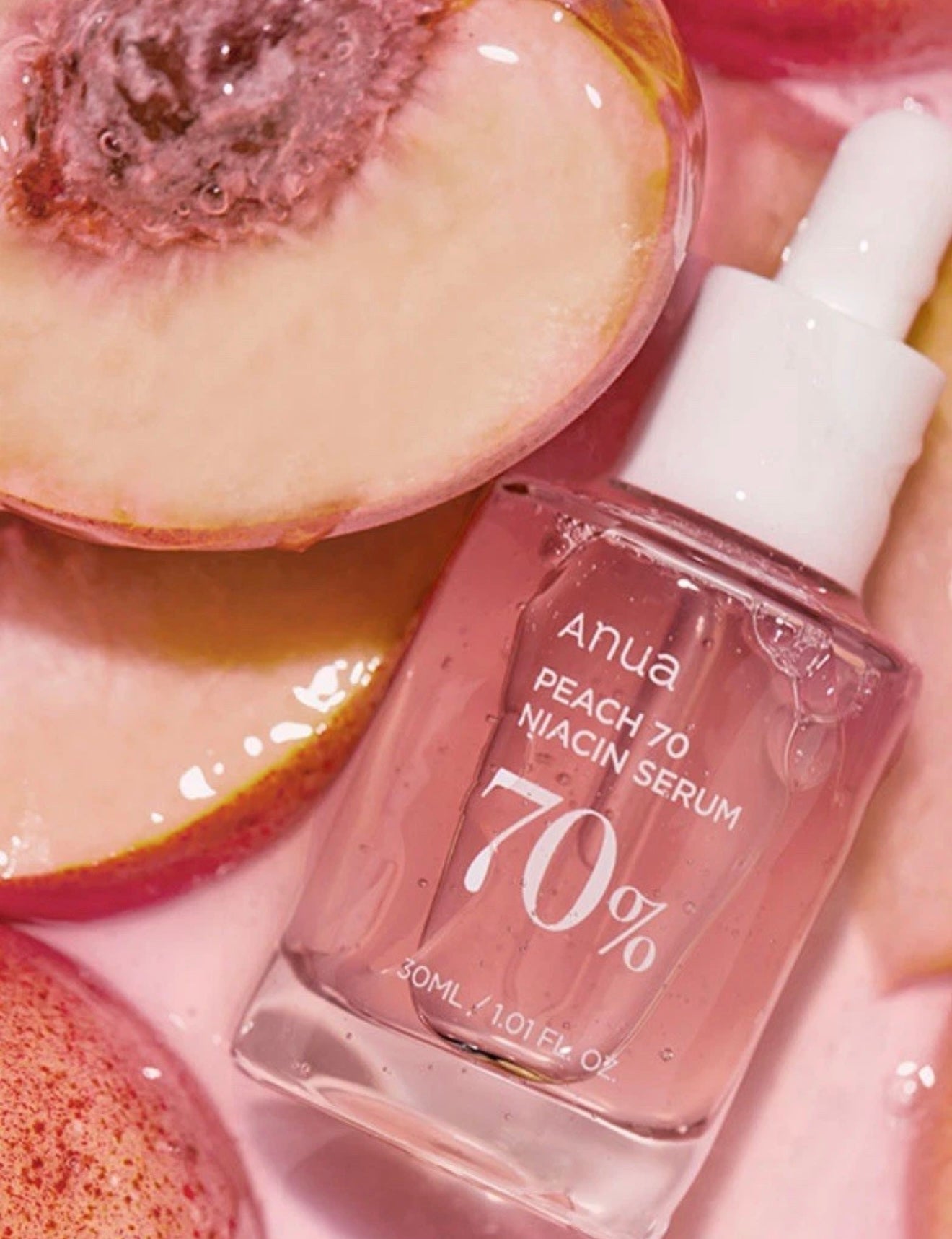 ANUA Peach 70 Niacin Serum 70% For Glass Skin And Blemishes