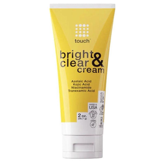 Touch bright and clear cream for hyperpigmentation melasma- contains azelaic acid kojic niacinamide and Tranexamic acid USA ORIGINAL