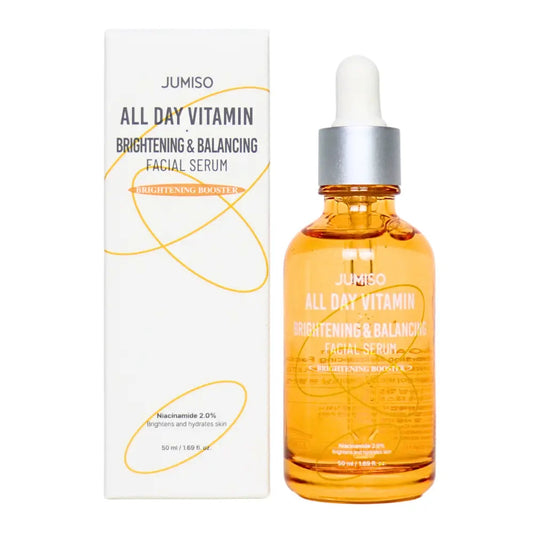 Jumiso All Day Vitamin Brightening Booster & Balancing Facial Serum with Niacinamide 2% 30ml for Blemishes Hyperpigmentation Daily Repairing Hydrating
