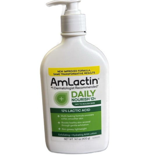Amlactin 12% Lactic Acid Body Lotion - for gentle Body Care-exfoliation and skin renewal 400g