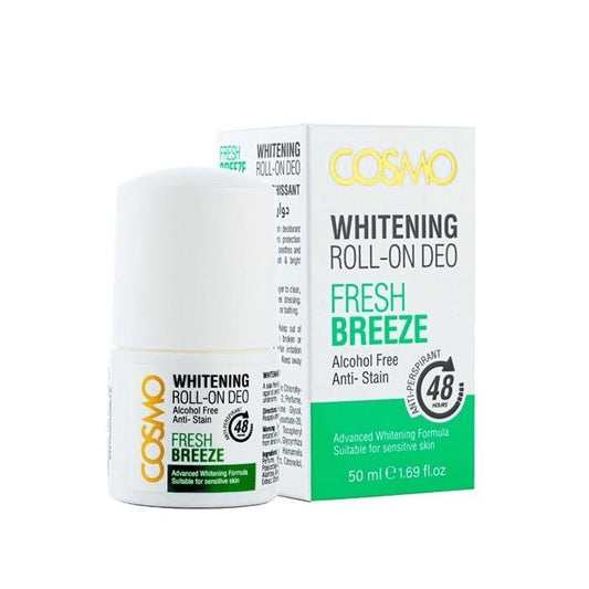 Cosmo Whitening Roll-on for dark armpits Deo Fresh Breeze Anti Perspirant for Normal & Sensitive Skin Alcohol Free 50ml