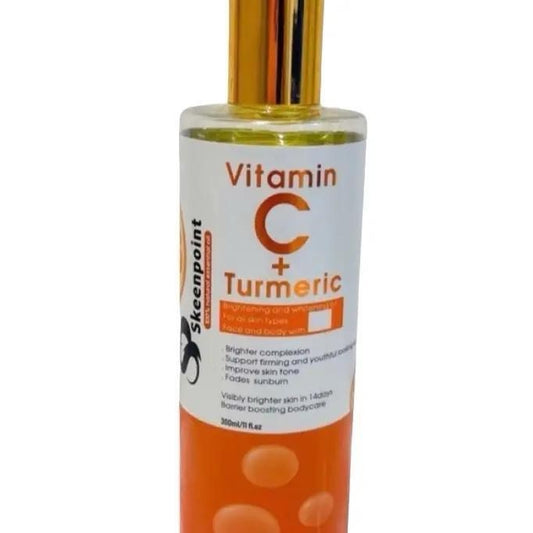 Skeenpoint Turmeric and Vitamin C body brightening oil 300ml for normal skin