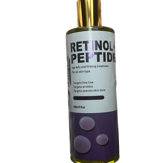 Skeenpoint Retinol and Peptide night body oil for skin repair, fade stretch marks 300ml -
