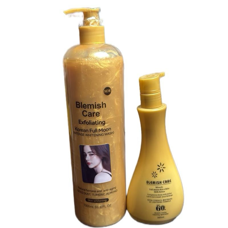 Blemish Care Korean Full Moon Natural fairness and anti aging body wash and lotion set