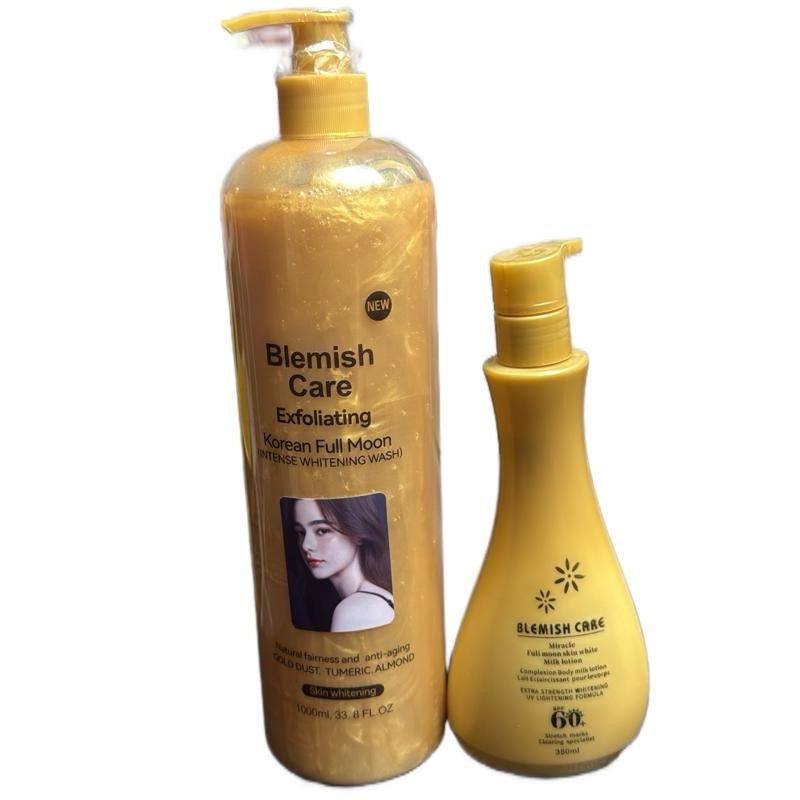 Blemish Care Korean Full Moon Natural fairness and anti aging body wash and lotion set